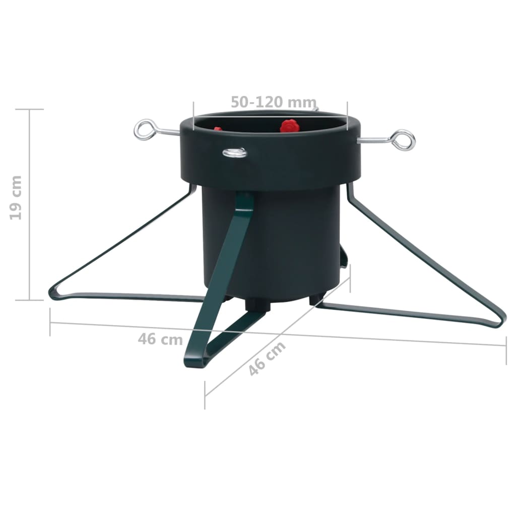 vidaXL Suport brad de Crăciun, negru, 46x46x19 cm