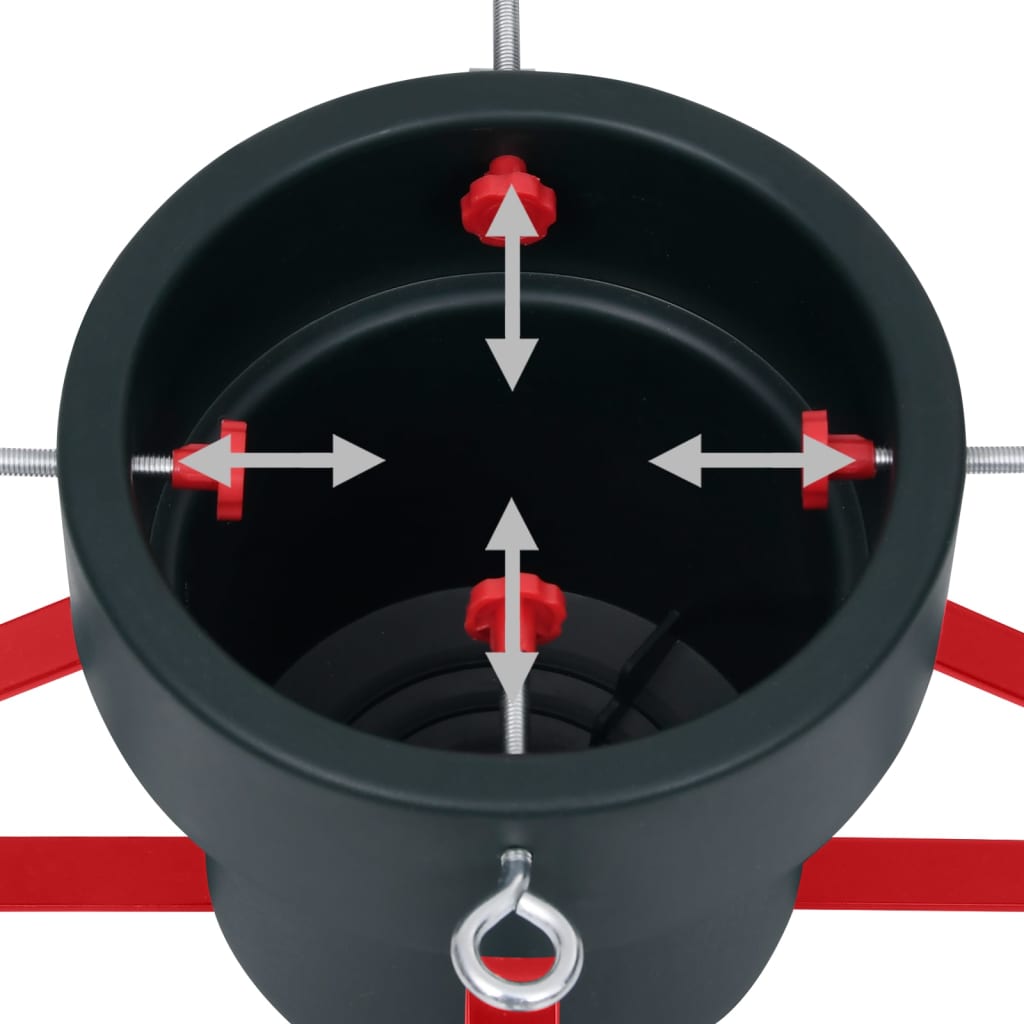 vidaXL Suport brad de Crăciun, verde și roșu, 46x46x19 cm