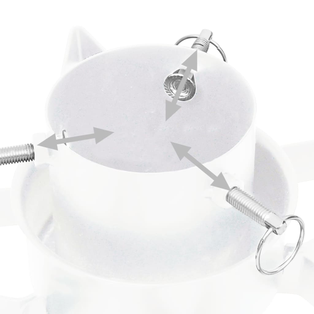 vidaXL Suport brad de Crăciun, alb, 47x47x13,5 cm