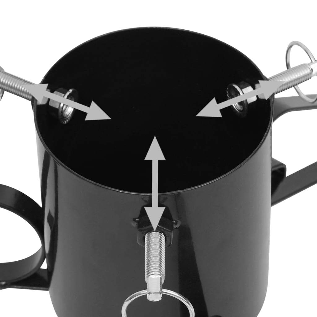 vidaXL Suport brad de Crăciun, negru, 58x58x21 cm