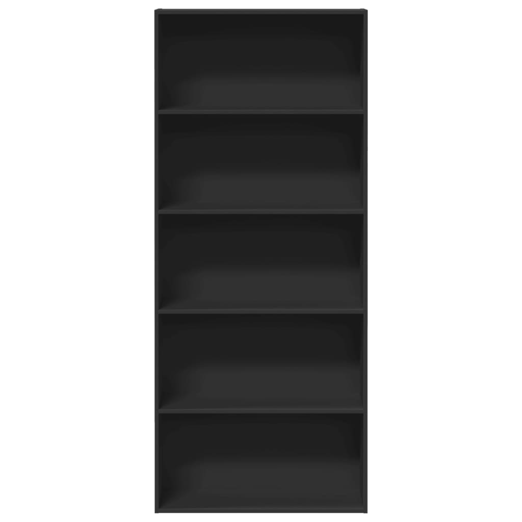 vidaXL Bibliotecă, negru, 80x30x189 cm, lemn prelucrat vidaXL Bibliotecă, negru, 80x30x189 cm, lemn prelucrat
