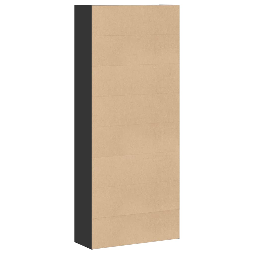 vidaXL Bibliotecă, negru, 80x30x189 cm, lemn prelucrat vidaXL Bibliotecă, negru, 80x30x189 cm, lemn prelucrat
