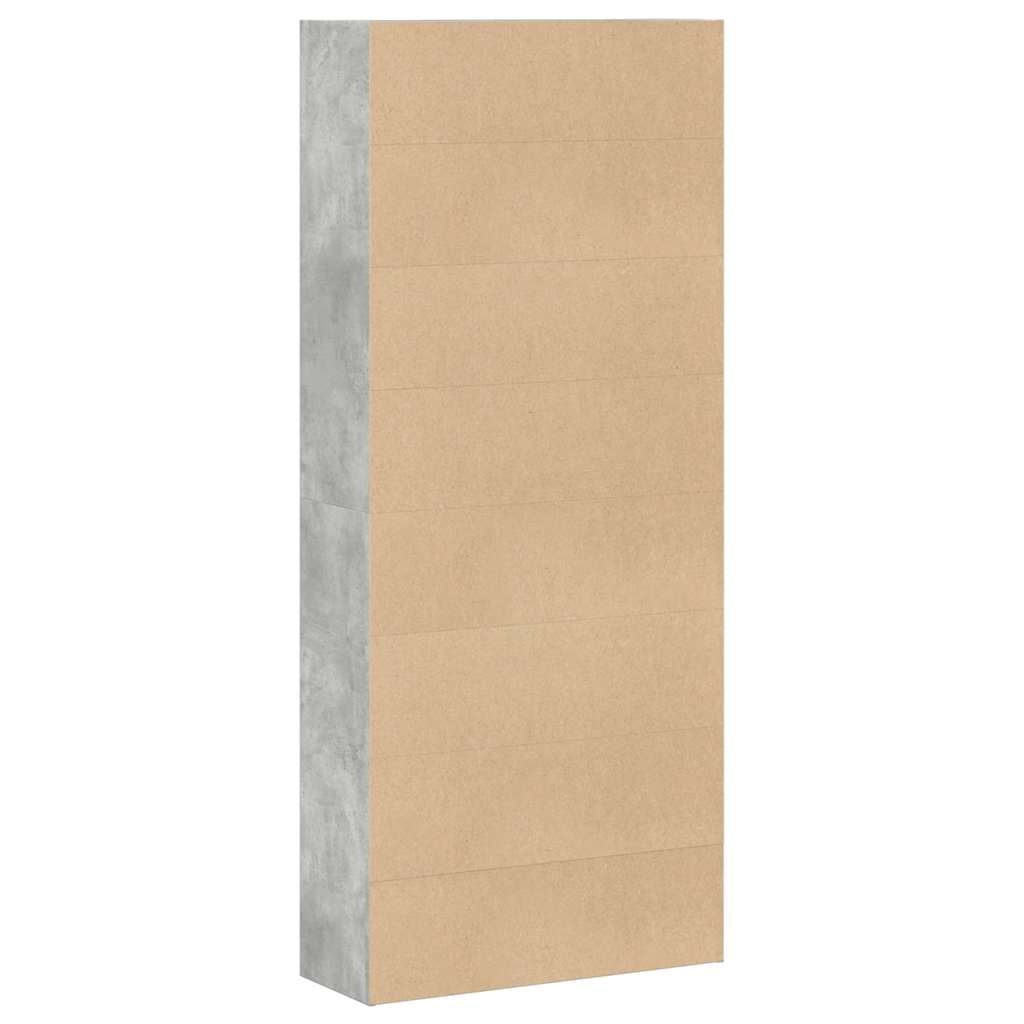 vidaXL Bibliotecă, gri beton, 80x30x189 cm, lemn prelucrat vidaXL Bibliotecă, gri beton, 80x30x189 cm, lemn prelucrat
