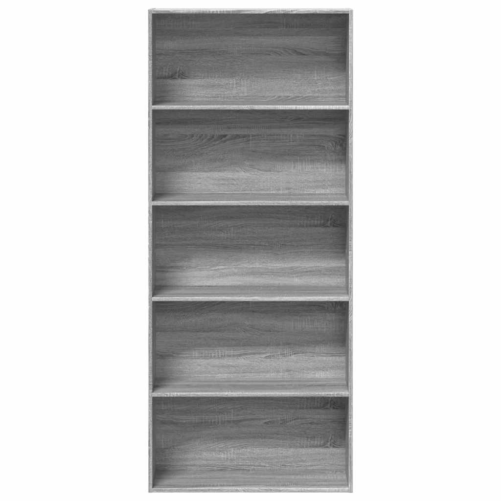 vidaXL Bibliotecă, gri sonoma, 80x30x189 cm, lemn prelucrat vidaXL Bibliotecă, gri sonoma, 80x30x189 cm, lemn prelucrat