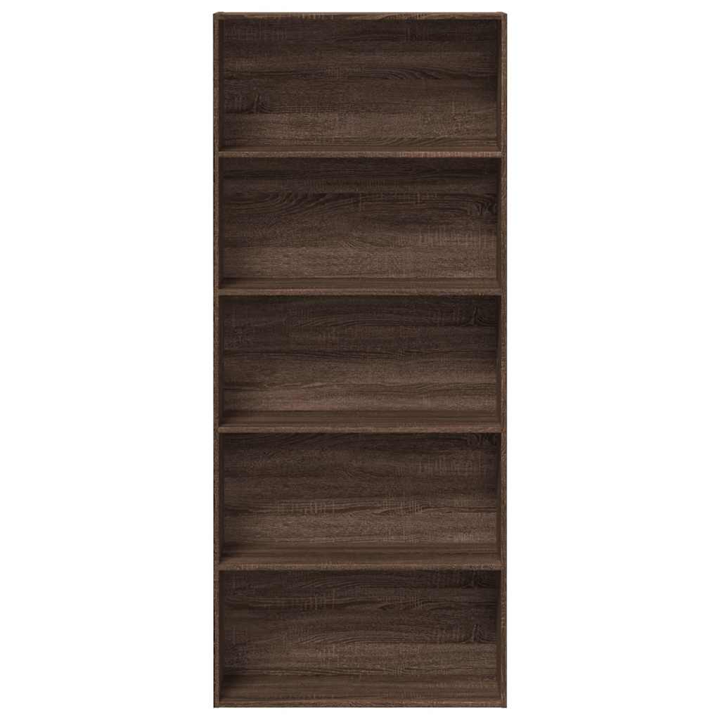 vidaXL Bibliotecă, stejar maro, 80x30x189 cm, lemn prelucrat vidaXL Bibliotecă, stejar maro, 80x30x189 cm, lemn prelucrat