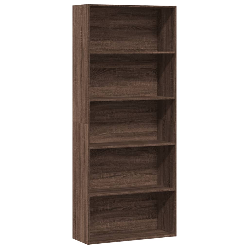 vidaXL Bibliotecă, stejar maro, 80x30x189 cm, lemn prelucrat vidaXL Bibliotecă, stejar maro, 80x30x189 cm, lemn prelucrat