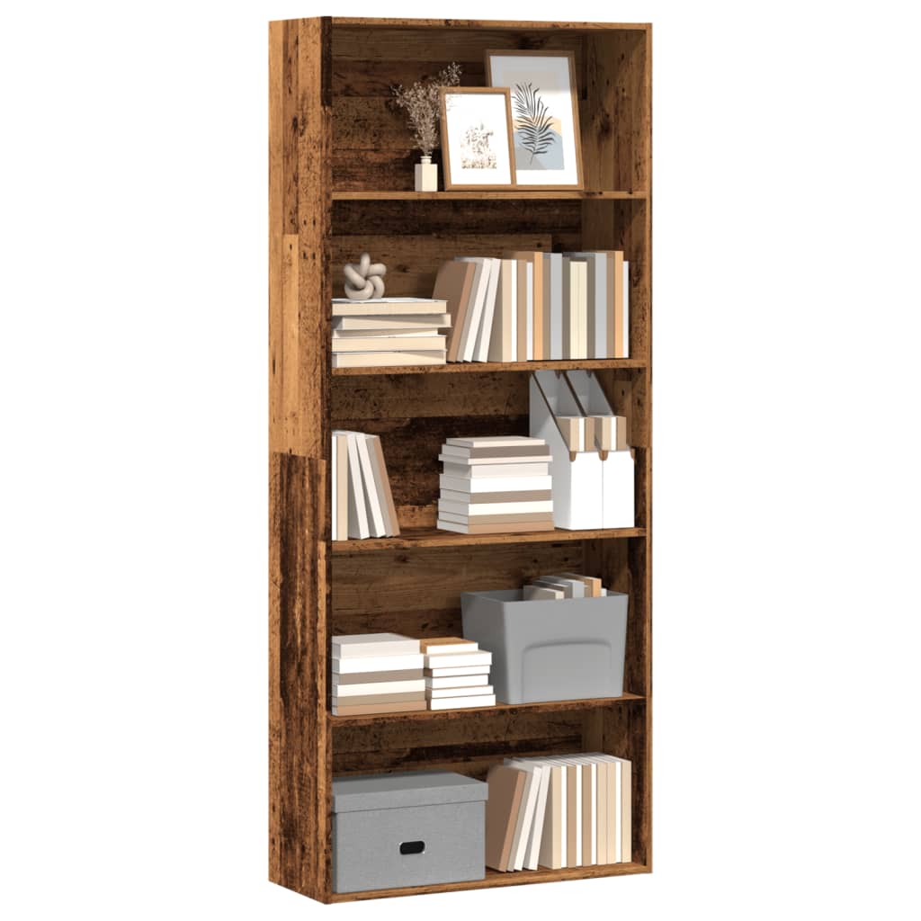 vidaXL Bibliotecă, lemn vechi, 80x30x189 cm, lemn prelucrat vidaXL Bibliotecă, lemn vechi, 80x30x189 cm, lemn prelucrat