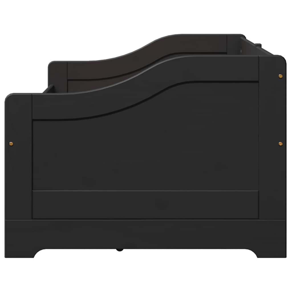 vidaXL Pat de zi cu 3 sertare fără saltea „IRUN” Negru 90x200 cm