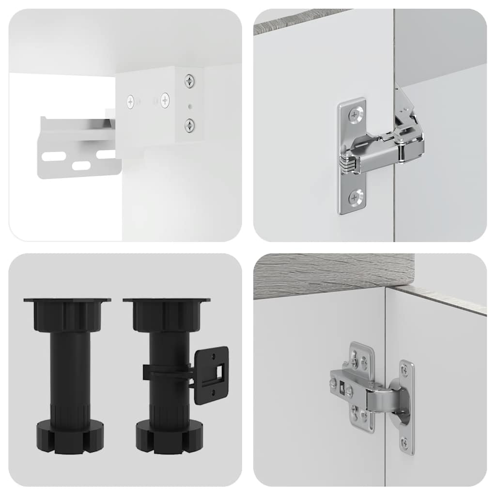 vidaXL Set de dulapuri de bucătărie 7 piese „Kalmar” lemn Sonoma gri vidaXL Set de dulapuri de bucătărie 7 piese „Kalmar” lemn Sonoma gri