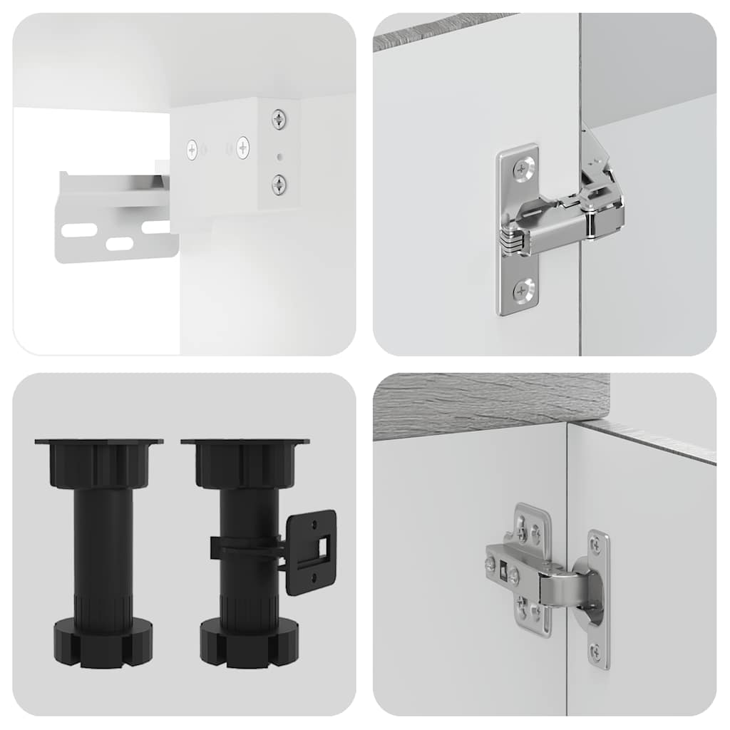 vidaXL Set de dulapuri de bucătărie 7 piese „Kalmar” lemn Sonoma gri vidaXL Set de dulapuri de bucătărie 7 piese „Kalmar” lemn Sonoma gri