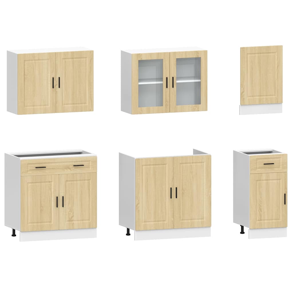vidaXL Set dulap de bucătărie din 7 piese „Kalmar” lemn stejar Sonoma