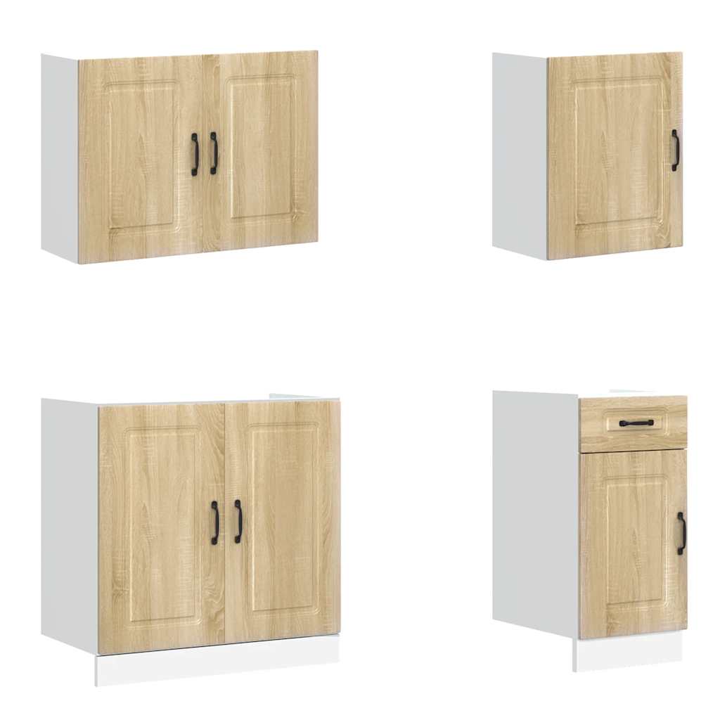 vidaXL Set dulap de bucătărie din 7 piese „Kalmar” lemn stejar Sonoma vidaXL Set dulap de bucătărie din 7 piese „Kalmar” lemn stejar Sonoma
