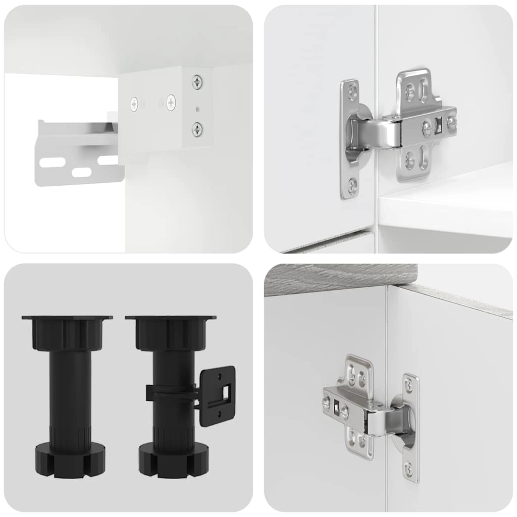 vidaXL Set de dulapuri de bucătărie 7 piese „Kalmar” lemn Sonoma gri vidaXL Set de dulapuri de bucătărie 7 piese „Kalmar” lemn Sonoma gri