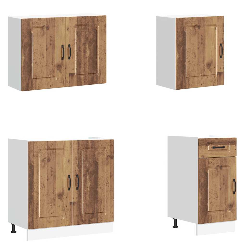 vidaXL Set de dulapuri de bucătărie 7 piese „Kalmar” Lemn vechi lemn vidaXL Set de dulapuri de bucătărie 7 piese „Kalmar” Lemn vechi lemn