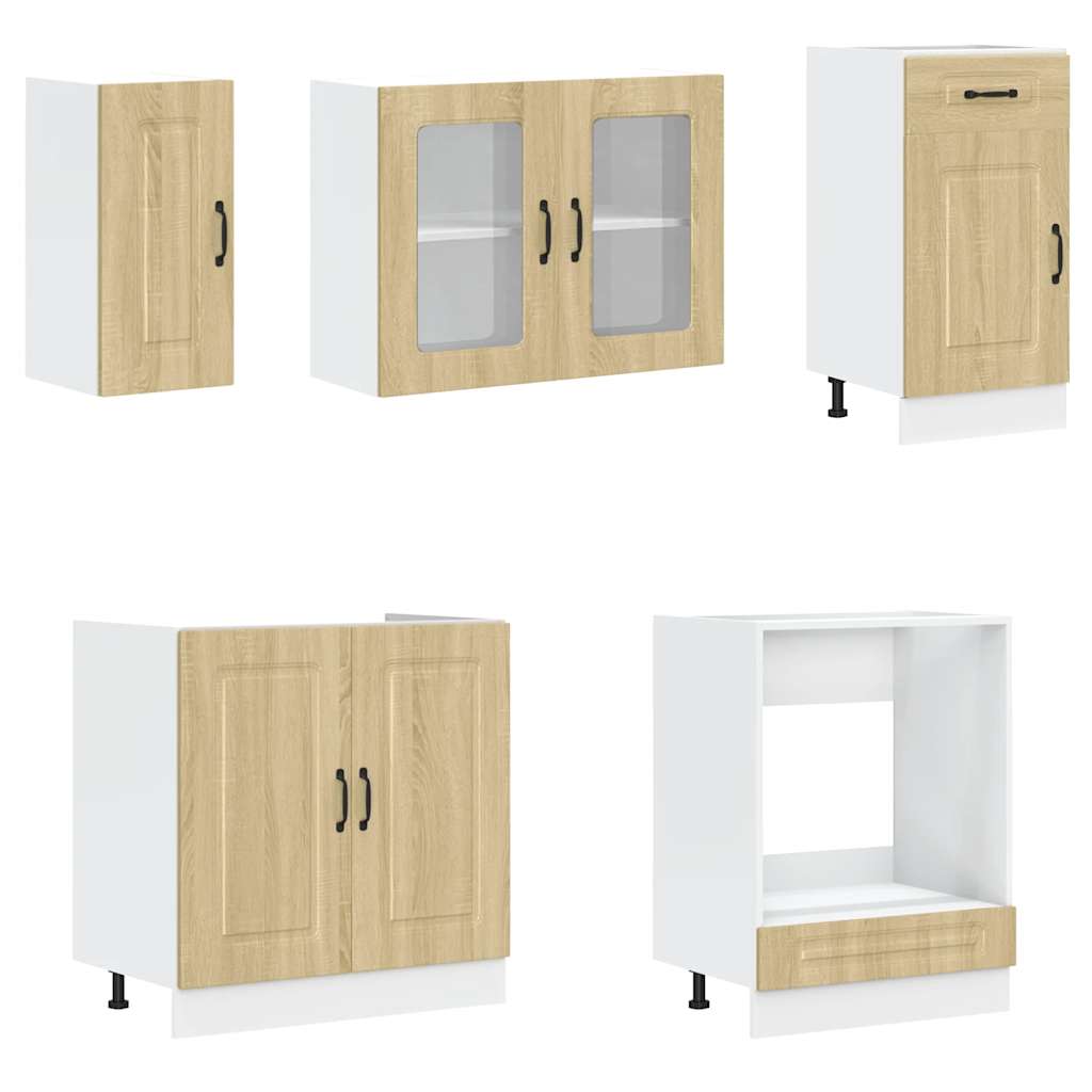 vidaXL Set dulap de bucătărie din 8 piese „Kalmar” lemn stejar Sonoma