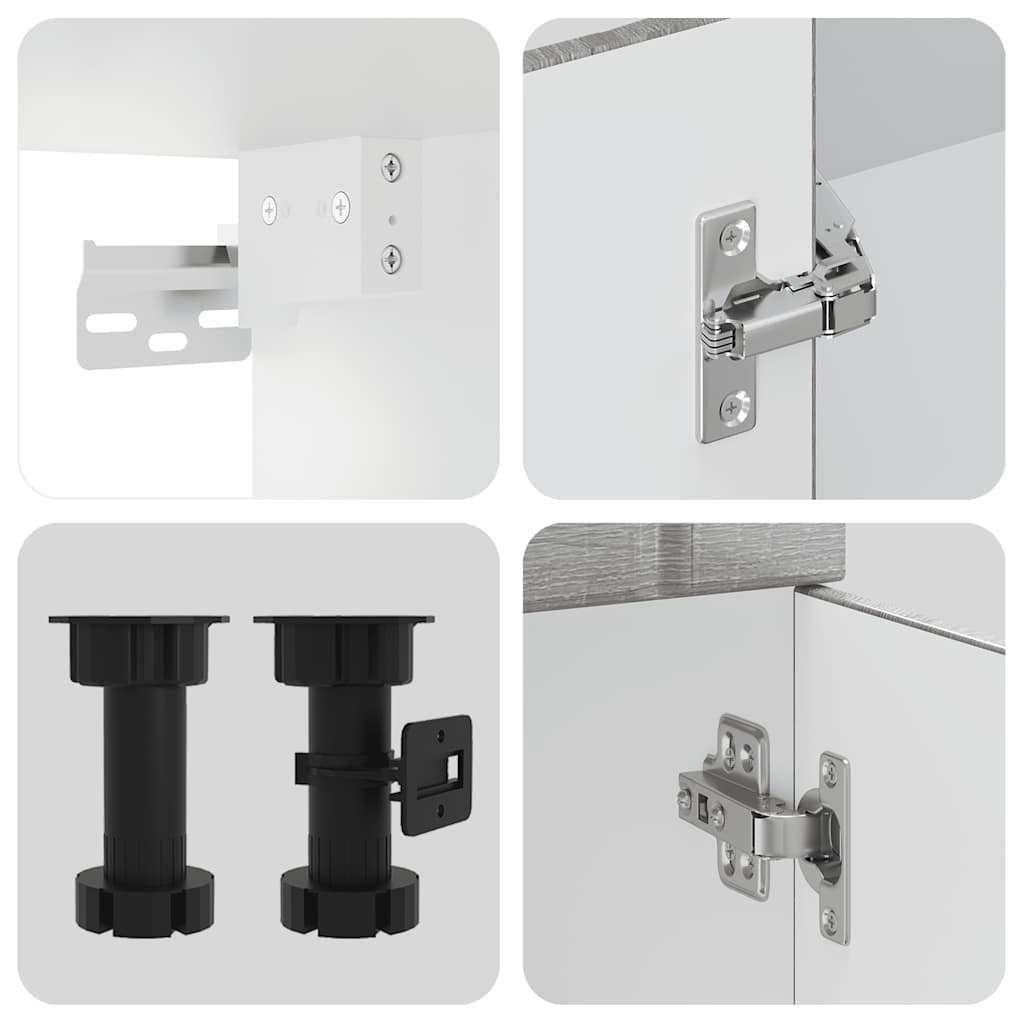 vidaXL Set de dulapuri de bucătărie 8 piese „Kalmar” lemn Sonoma gri vidaXL Set de dulapuri de bucătărie 8 piese „Kalmar” lemn Sonoma gri