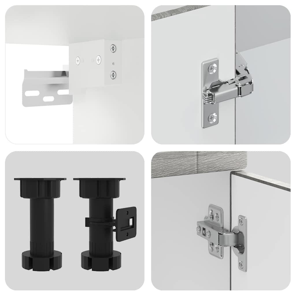 vidaXL Set de dulapuri de bucătărie 8 piese „Kalmar” lemn Sonoma gri vidaXL Set de dulapuri de bucătărie 8 piese „Kalmar” lemn Sonoma gri