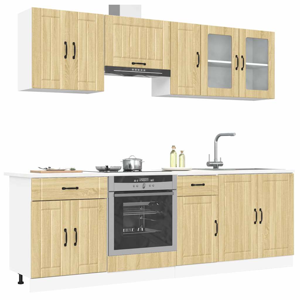 vidaXL Set dulap de bucătărie din 8 piese „Kalmar” lemn stejar Sonoma vidaXL Set dulap de bucătărie din 8 piese „Kalmar” lemn stejar Sonoma