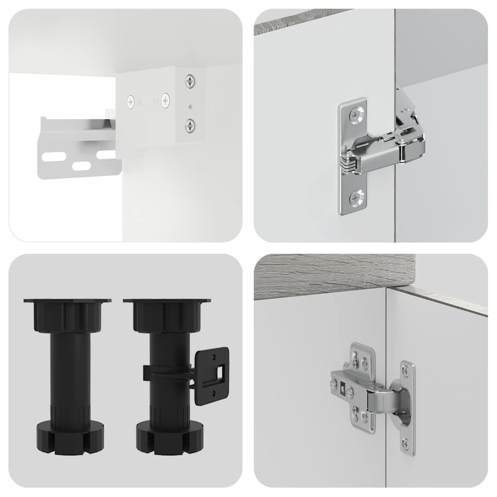 vidaXL Set de dulapuri de bucătărie 8 piese „Kalmar” lemn Sonoma gri vidaXL Set de dulapuri de bucătărie 8 piese „Kalmar” lemn Sonoma gri
