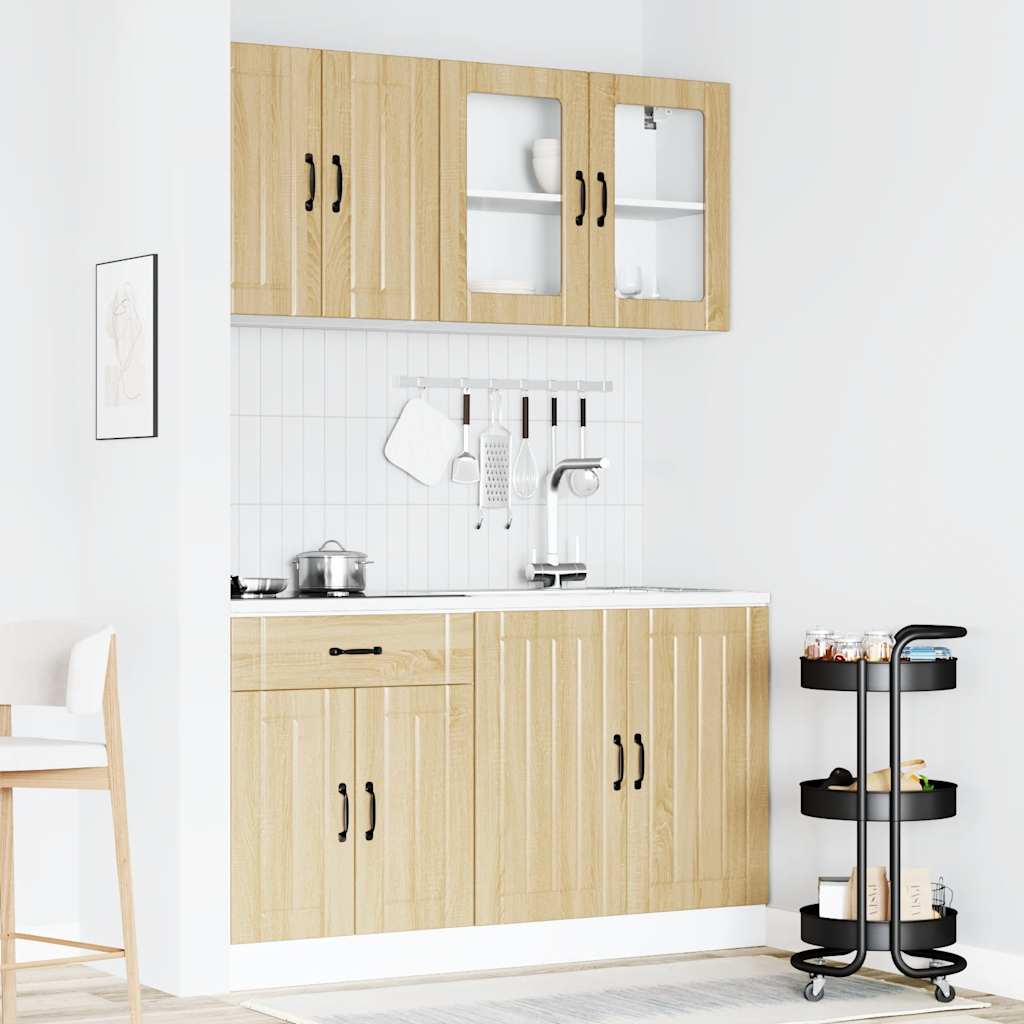 vidaXL Set dulap de bucătărie din 4 piese „Kalmar” lemn stejar Sonoma vidaXL Set dulap de bucătărie din 4 piese „Kalmar” lemn stejar Sonoma