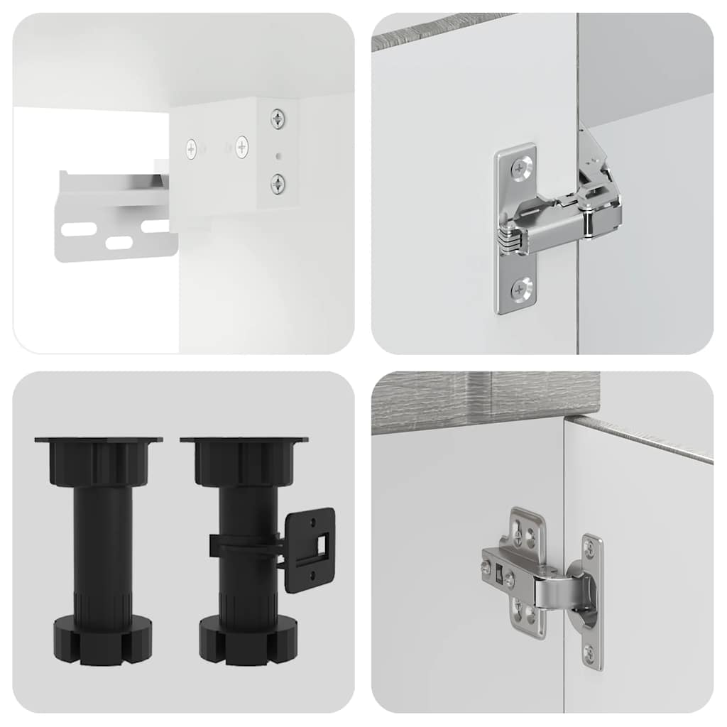 vidaXL Set de dulapuri de bucătărie 11 piese „Lucca” lemn Sonoma gri