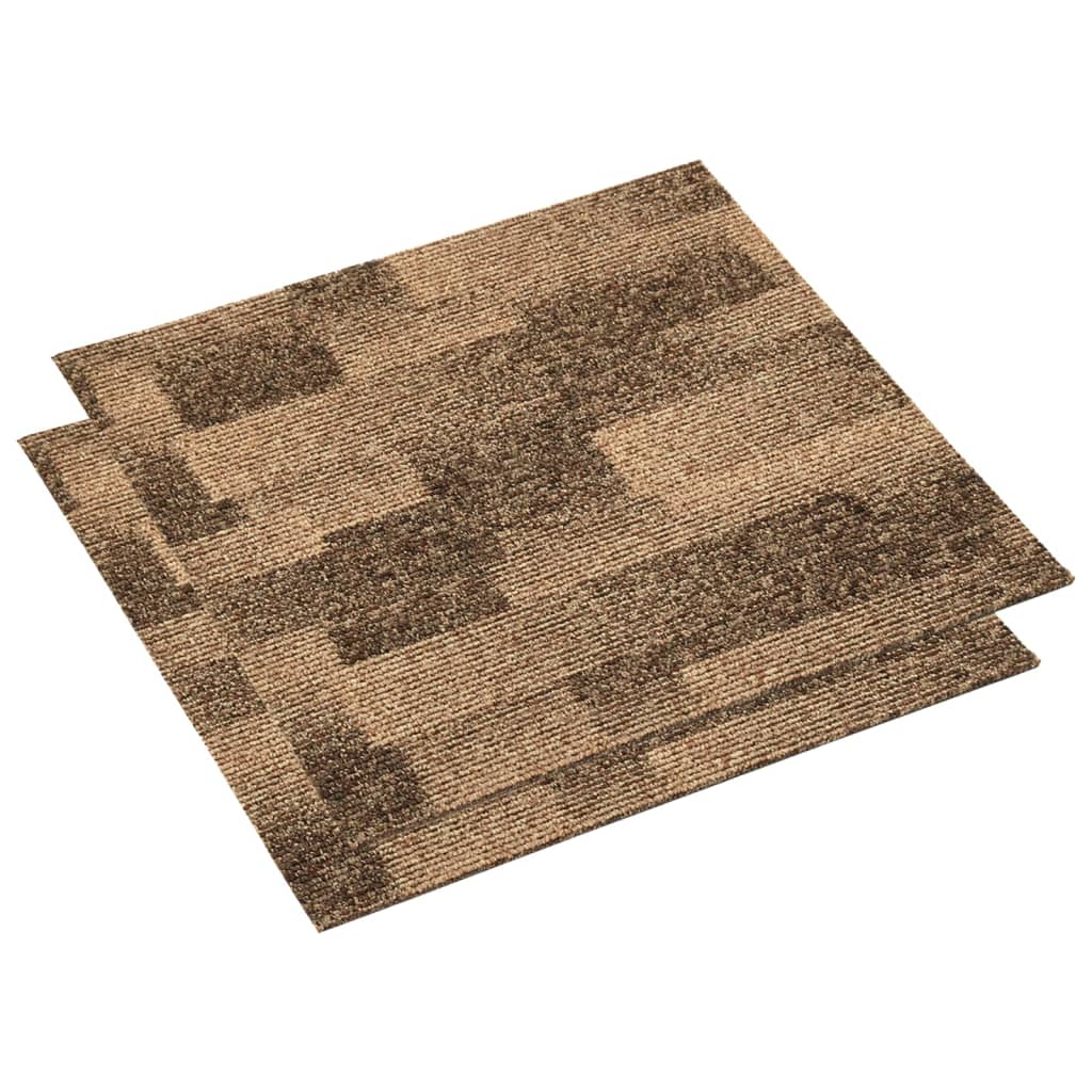 vidaXL Dale mochetă pentru podea, 20 buc., maro, 5 m² vidaXL Dale mochetă pentru podea, 20 buc., maro, 5 m²