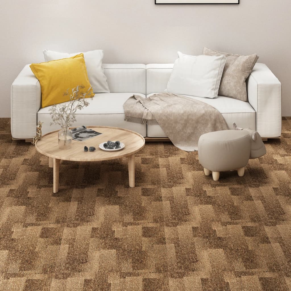 vidaXL Dale mochetă pentru podea, 20 buc., maro, 5 m² vidaXL Dale mochetă pentru podea, 20 buc., maro, 5 m²