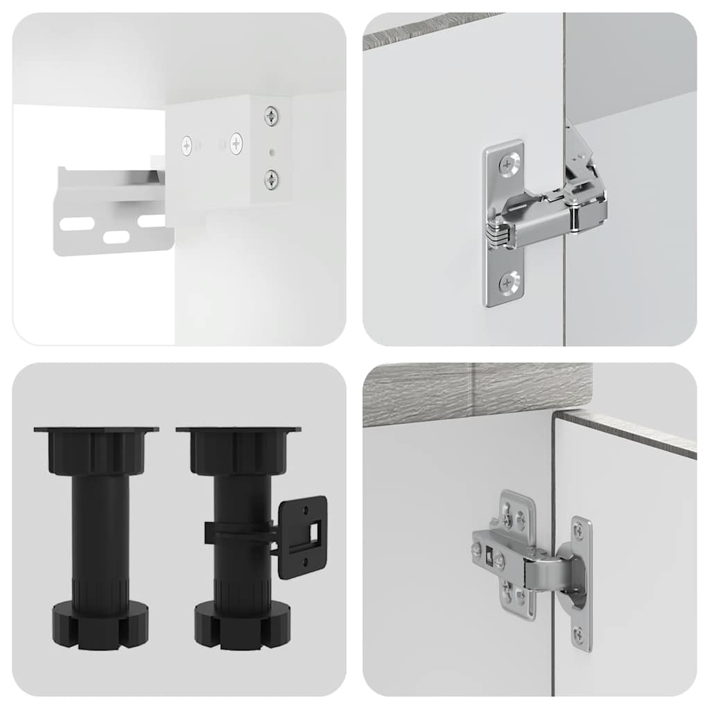 vidaXL Set de dulapuri de bucătărie 11 piese „Porto” lemn Sonoma gri