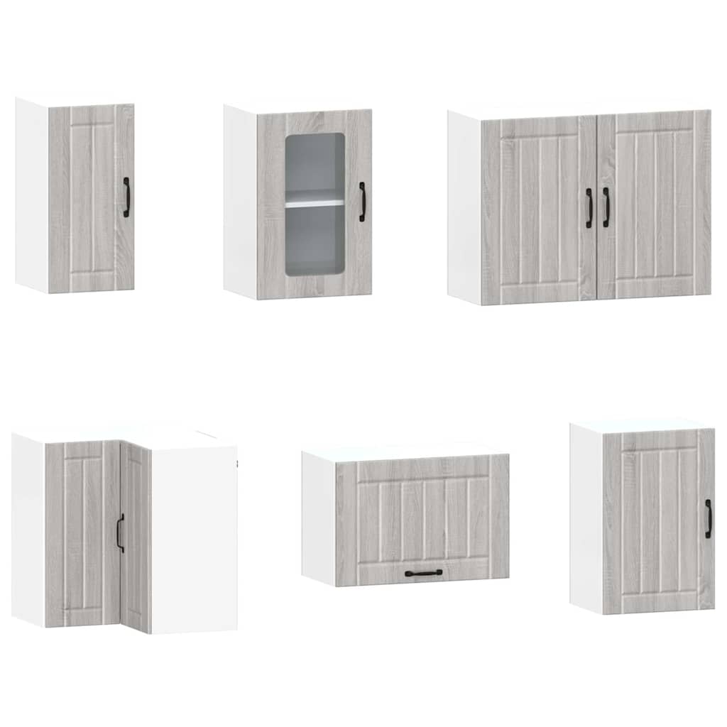 vidaXL Set de dulapuri de bucătărie 11 piese „Kalmar” lemn Sonoma gri