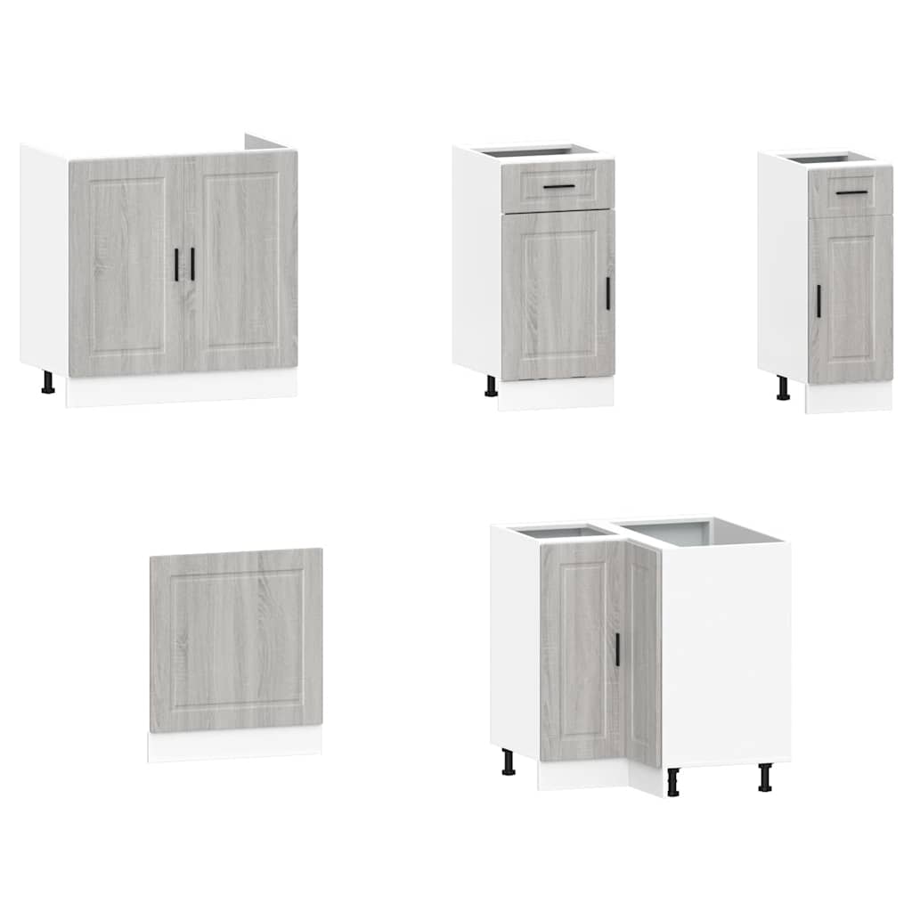 vidaXL Set de dulapuri de bucătărie 11 piese „Porto” lemn Sonoma gri vidaXL Set de dulapuri de bucătărie 11 piese „Porto” lemn Sonoma gri