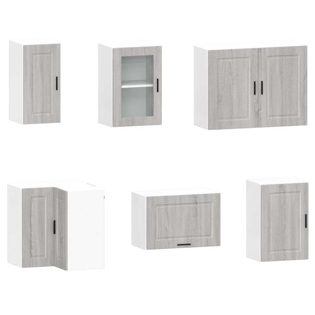 vidaXL Set de dulapuri de bucătărie 11 piese „Porto” lemn Sonoma gri vidaXL Set de dulapuri de bucătărie 11 piese „Porto” lemn Sonoma gri