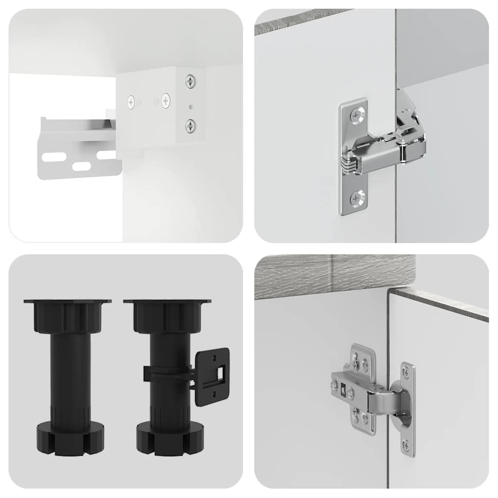 vidaXL Set de dulapuri de bucătărie 14 piese „Porto” lemn Sonoma gri