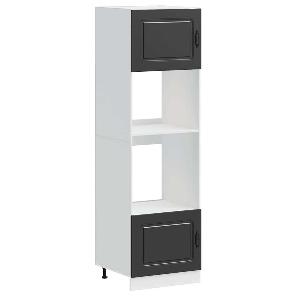 vidaXL Dulapuri pentru cuptor 2 buc Kalmar negru lemn prelucrat