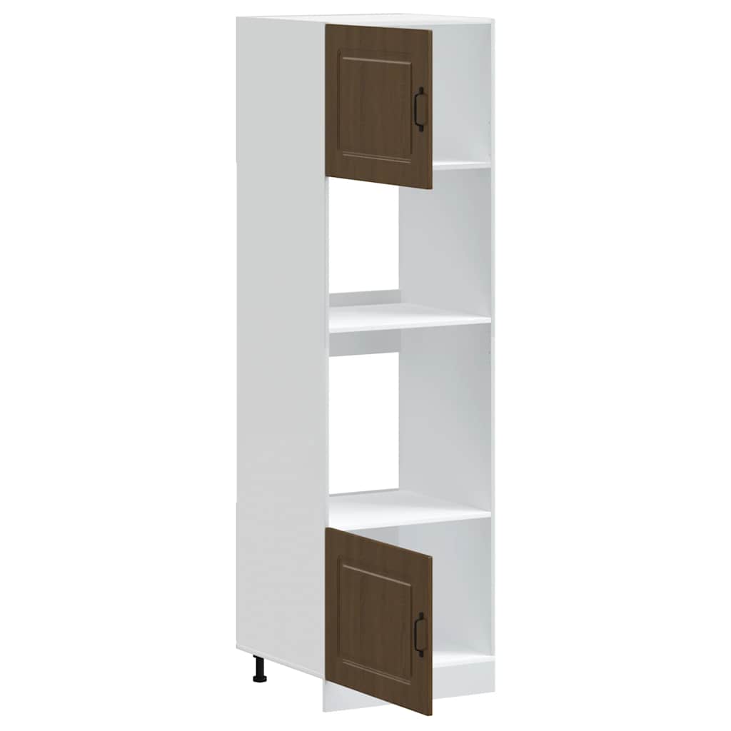 vidaXL Dulapuri pentru cuptor 2 buc Lemn prelucrat stejar maro Kalmar