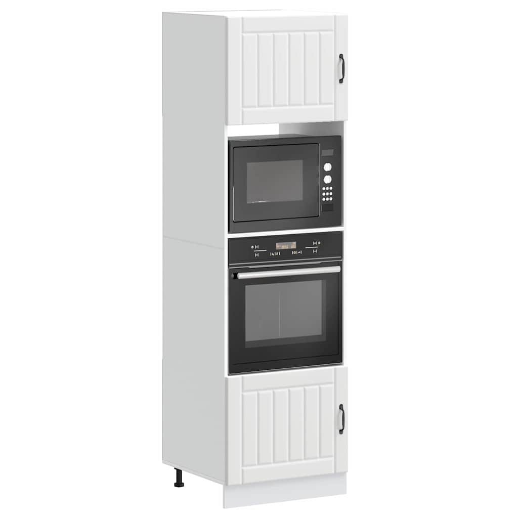 vidaXL Dulapuri pentru cuptor 2 buc Lucca alb lemn prelucrat vidaXL Dulapuri pentru cuptor 2 buc Lucca alb lemn prelucrat