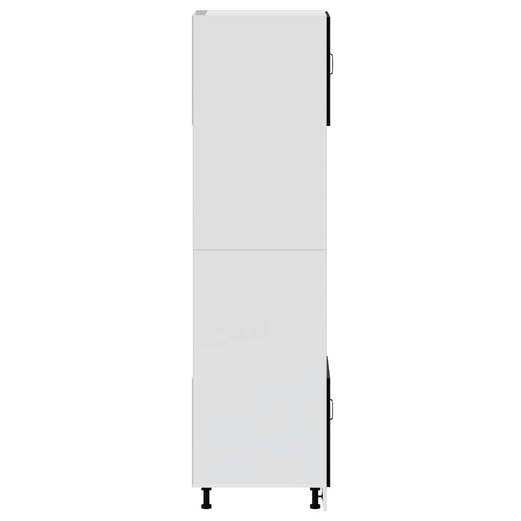 vidaXL Dulapuri pentru cuptor 2 buc Lucca negru lemn prelucrat