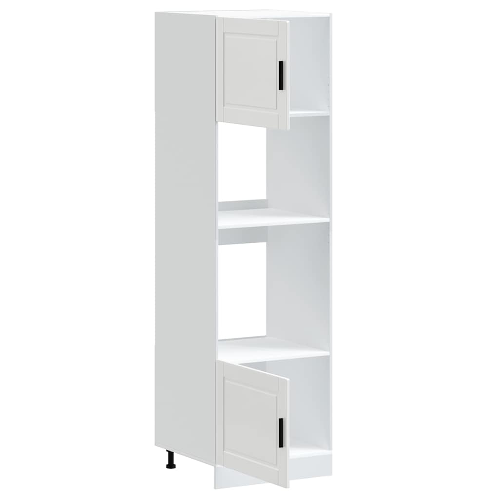 vidaXL Dulapuri pentru cuptor 2 buc Porto Alb lemn prelucrat