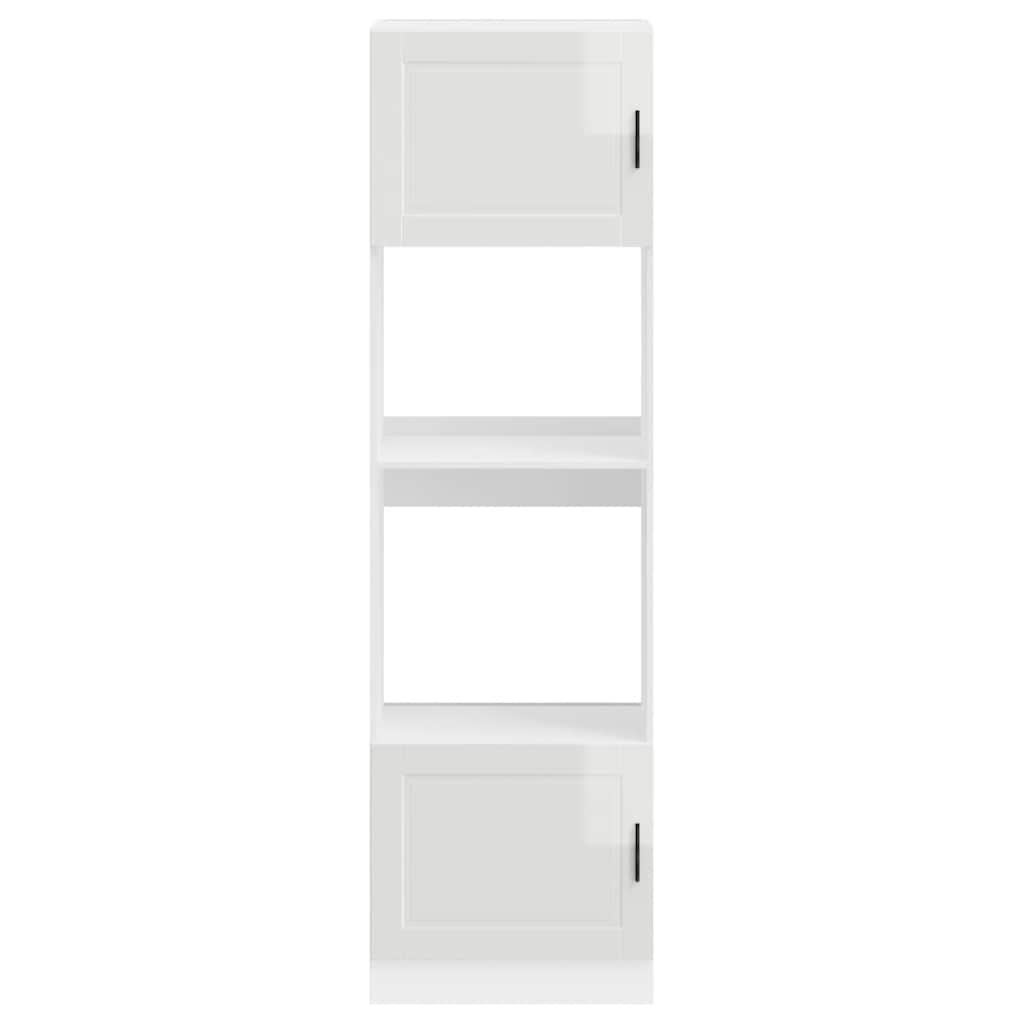 vidaXL Dulapuri pentru cuptor 2 buc Porto alb lucios lemn prelucrat