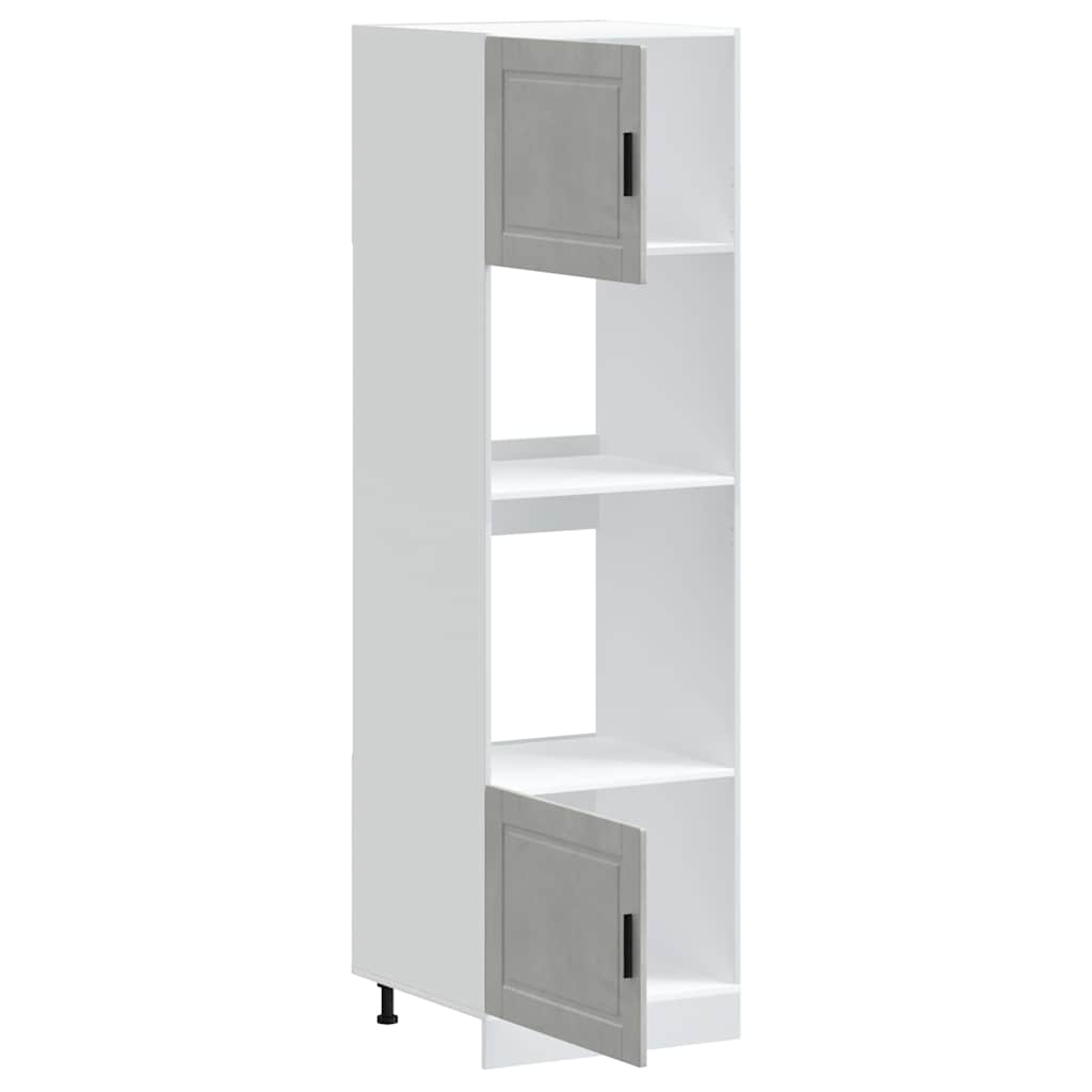 vidaXL Dulapuri pentru cuptor 2 buc Porto Beton Gri Lemn prelucrat