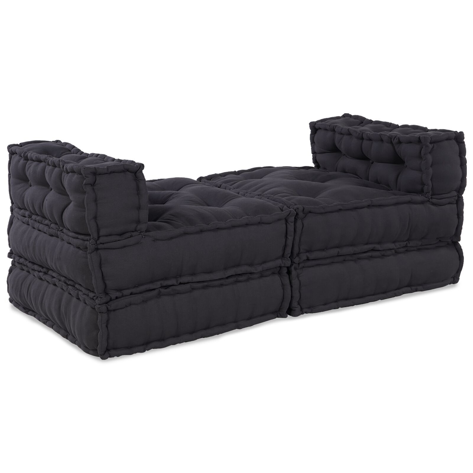 vidaXL Pouffuri Modulare 4 Piese Țesătură Antracit vidaXL Pouffuri Modulare 4 Piese Țesătură Antracit