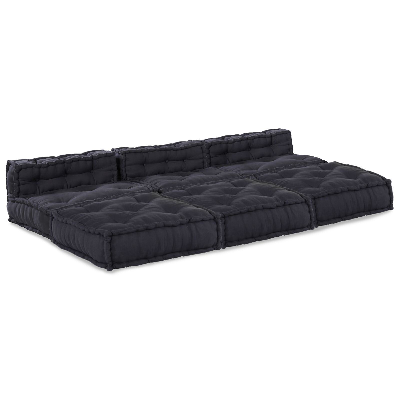 vidaXL Pouffuri Modulare 4 Piese Țesătură Antracit vidaXL Pouffuri Modulare 4 Piese Țesătură Antracit