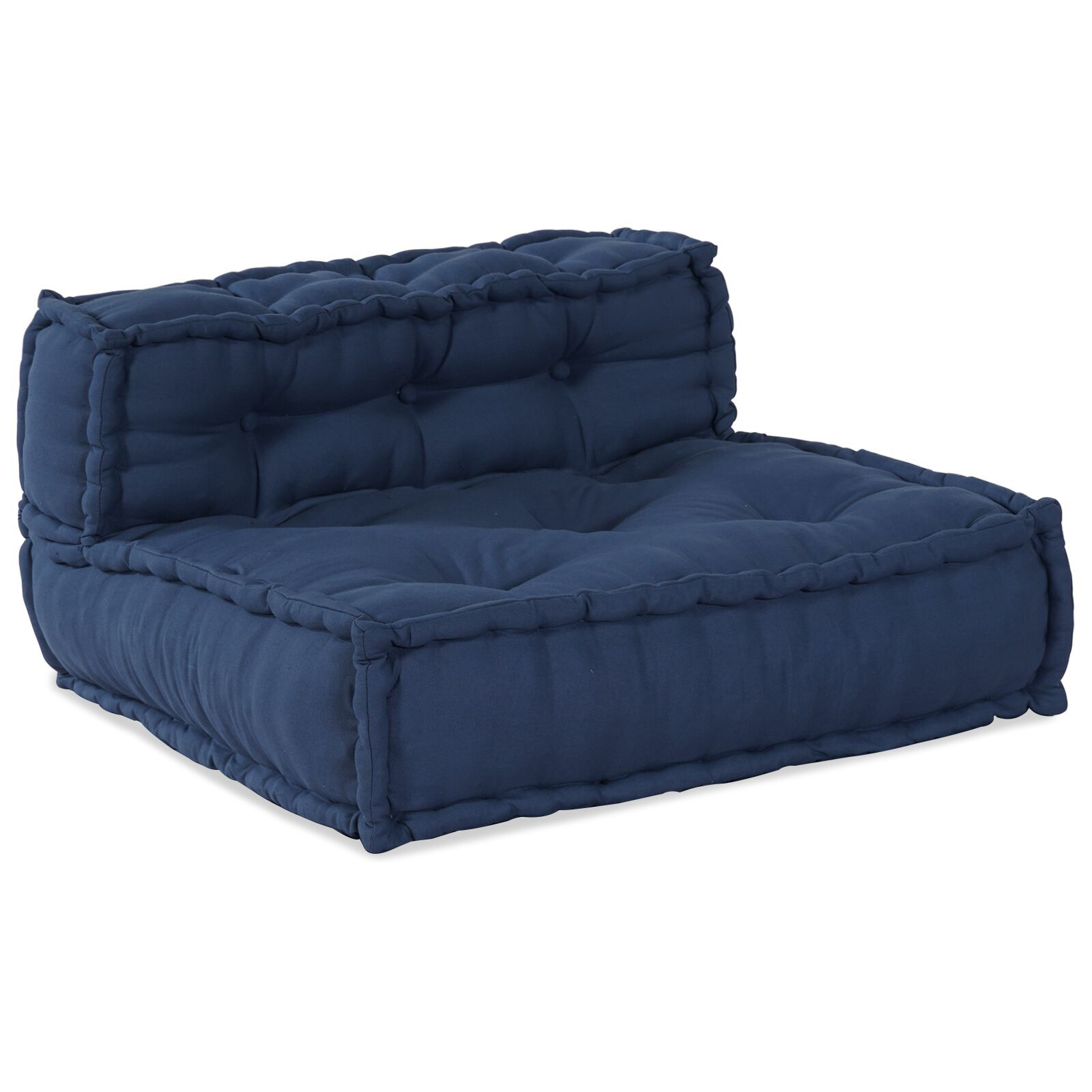 vidaXL Poufuri modulare - Set de 4, din material indigo vidaXL Poufuri modulare - Set de 4, din material indigo