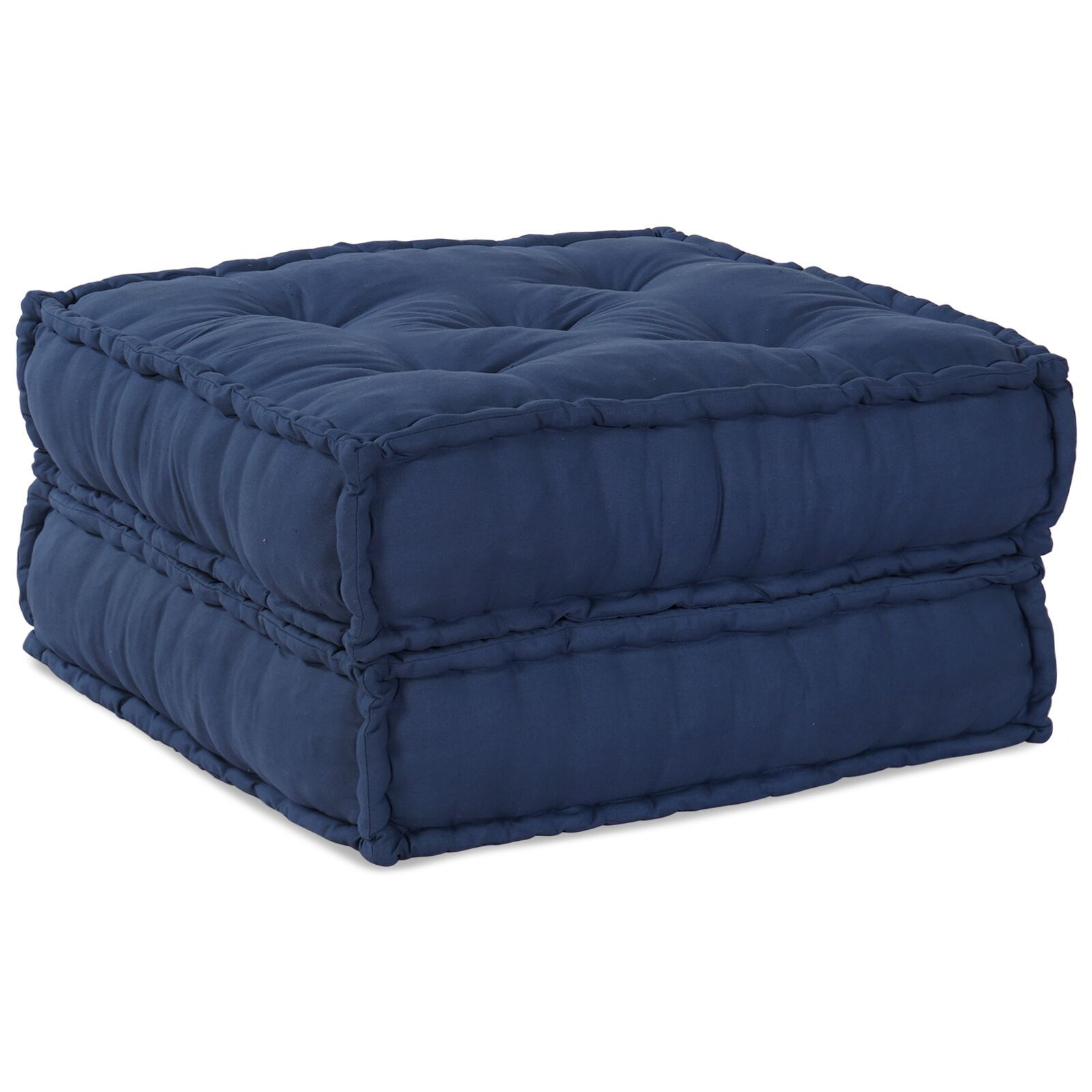 vidaXL Poufuri Modulare - 4 Piese În Țesătură Indigo vidaXL Poufuri Modulare - 4 Piese În Țesătură Indigo