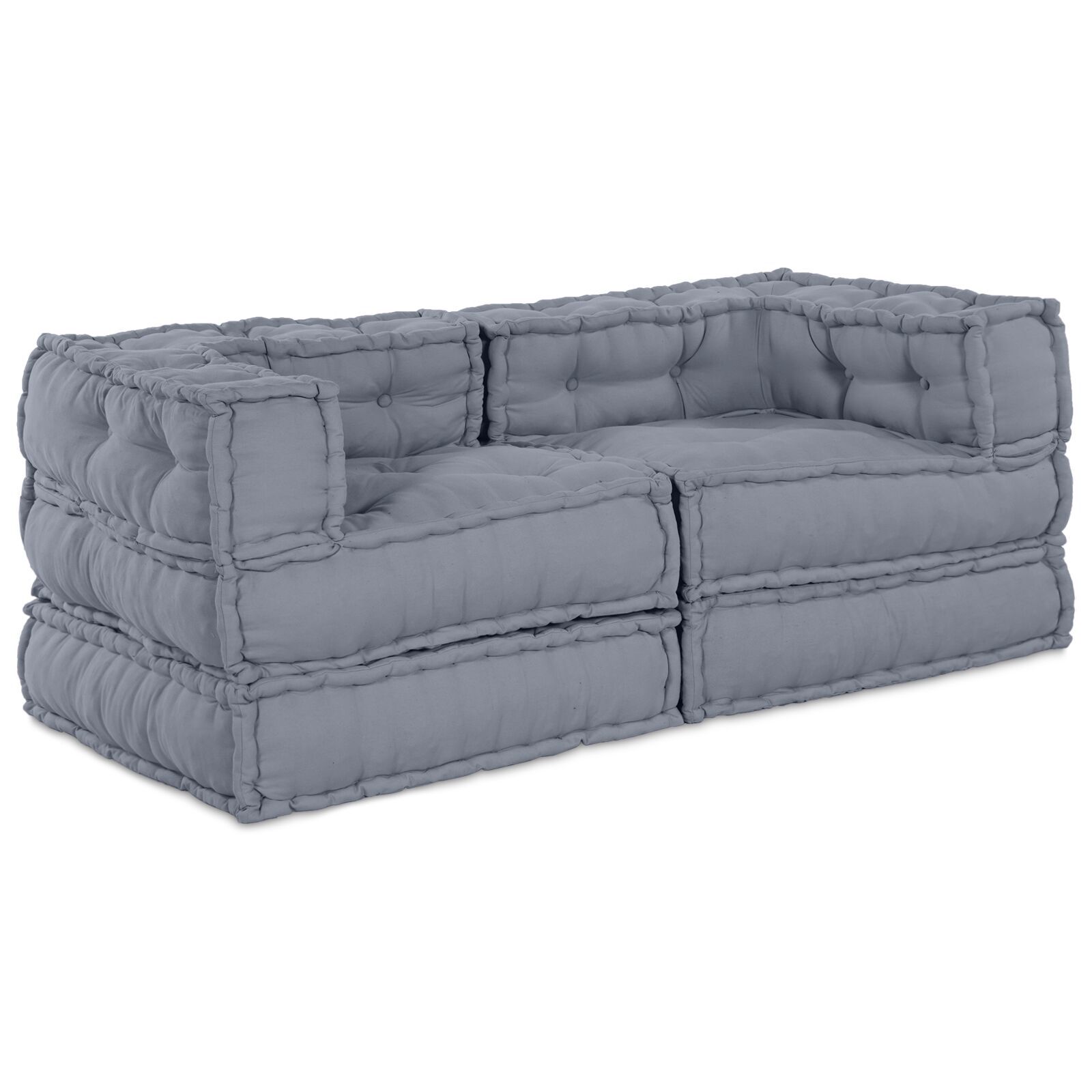 vidaXL Pouffes Modulare - Set de 2 Gri vidaXL Pouffes Modulare - Set de 2 Gri