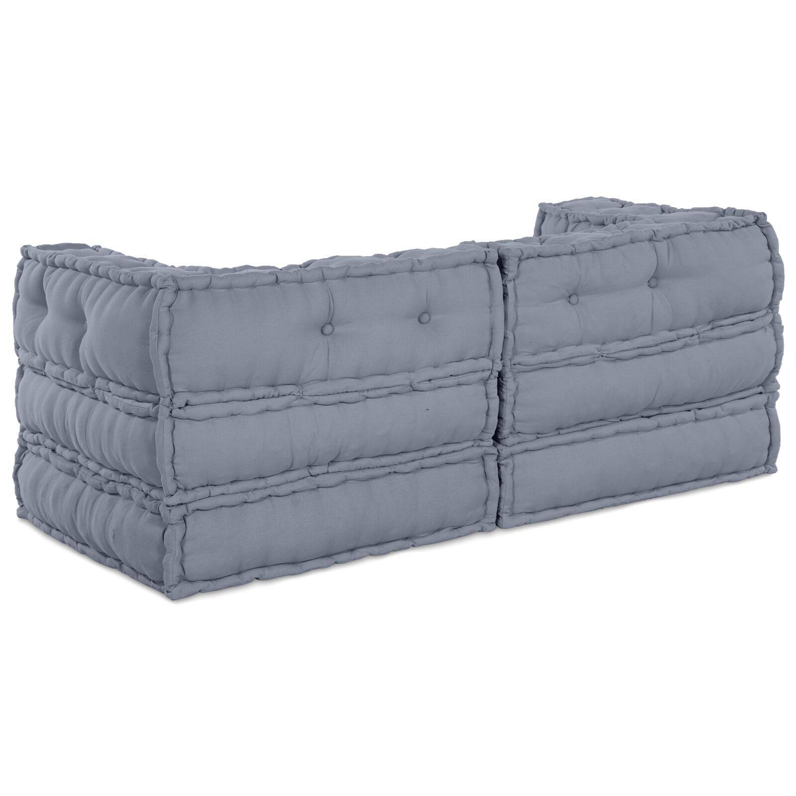 vidaXL Pouffes Modulare - Set de 2 Gri vidaXL Pouffes Modulare - Set de 2 Gri