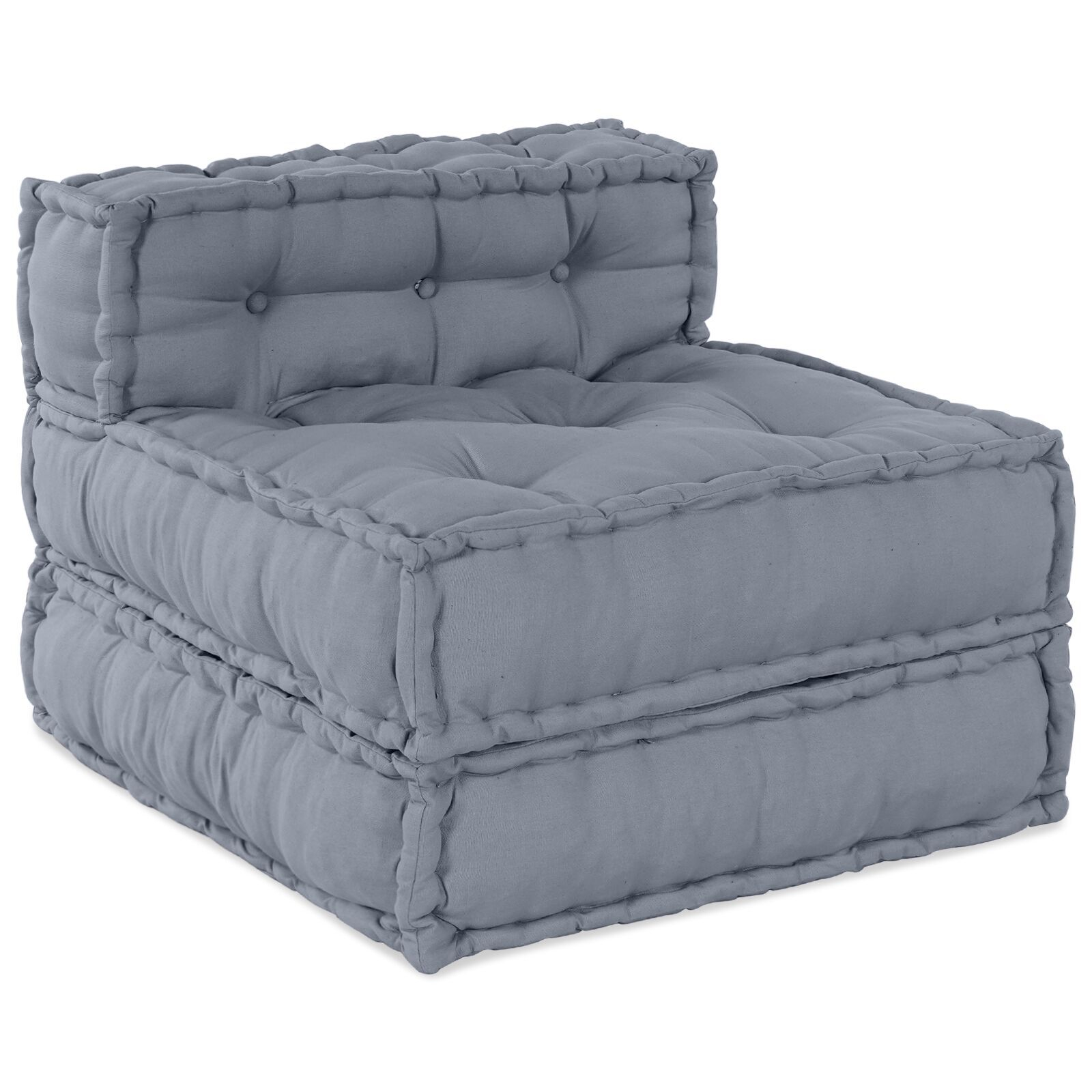 vidaXL Canapea Modulară Pouffe pentru 4 Persoane, Gri vidaXL Canapea Modulară Pouffe pentru 4 Persoane, Gri