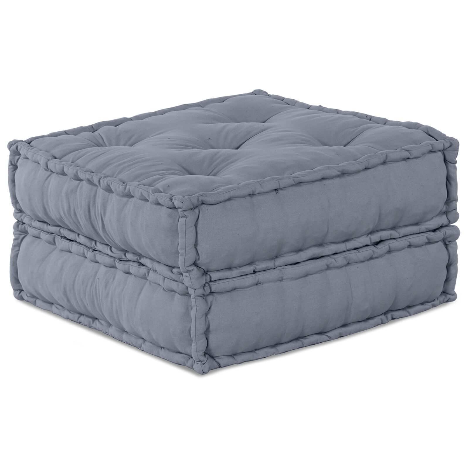 vidaXL Canapea modulară cu 2 locuri și pouf convertible, din material gri vidaXL Canapea modulară cu 2 locuri și pouf convertible, din material gri