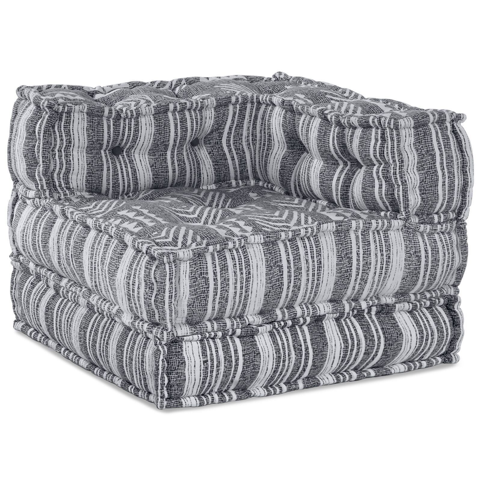 vidaXL Canapea Modulară cu 3 Locuri și Pouffe - Gri Deschis din Țesătură, Se transformă simplu vidaXL Canapea Modulară cu 3 Locuri și Pouffe - Gri Deschis din Țesătură, Se transformă simplu