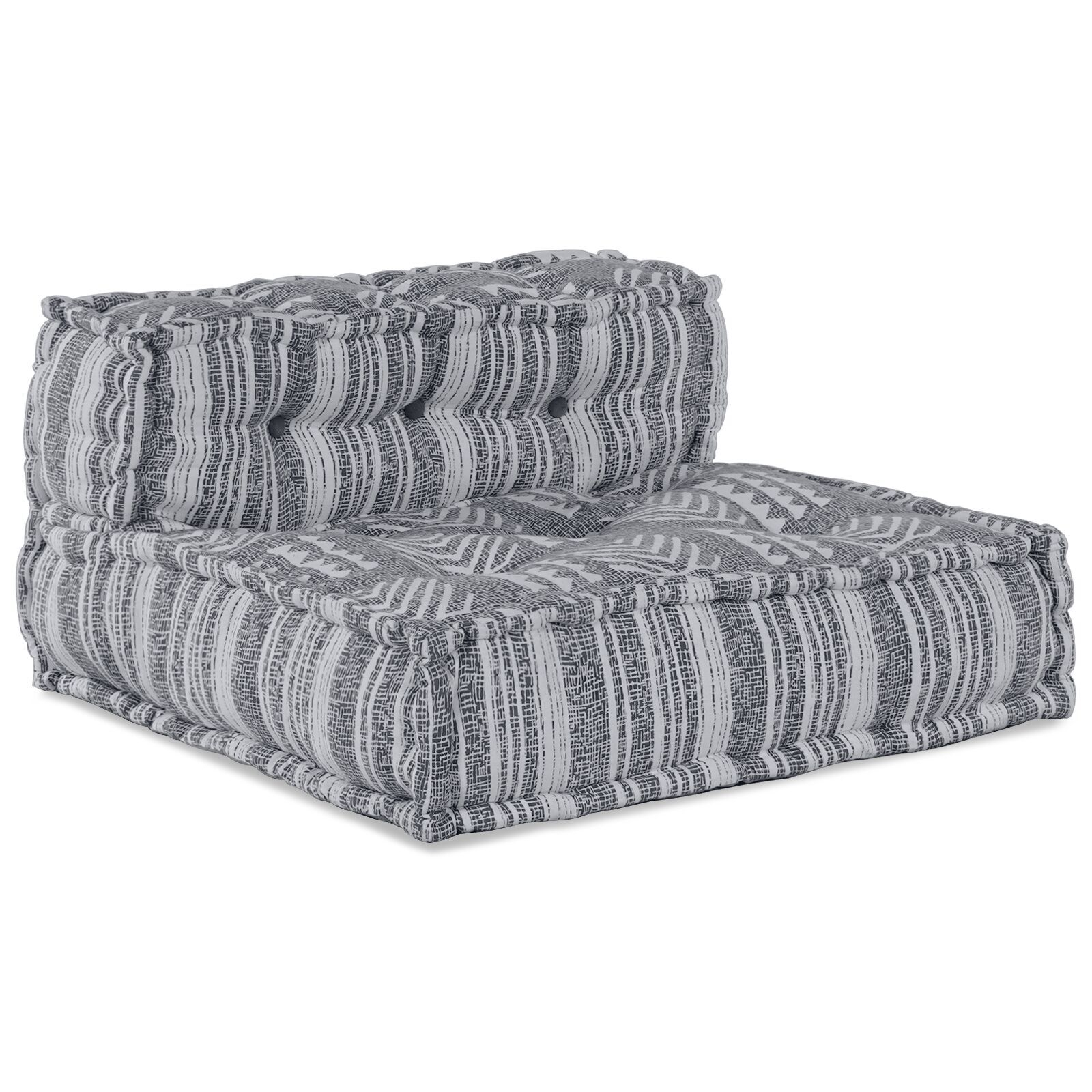 vidaXL Canapea Pouffe Modulară pentru 4 Persoane, care se transformă într-un pat, din material gri deschis. vidaXL Canapea Pouffe Modulară pentru 4 Persoane, care se transformă într-un pat, din material gri deschis.