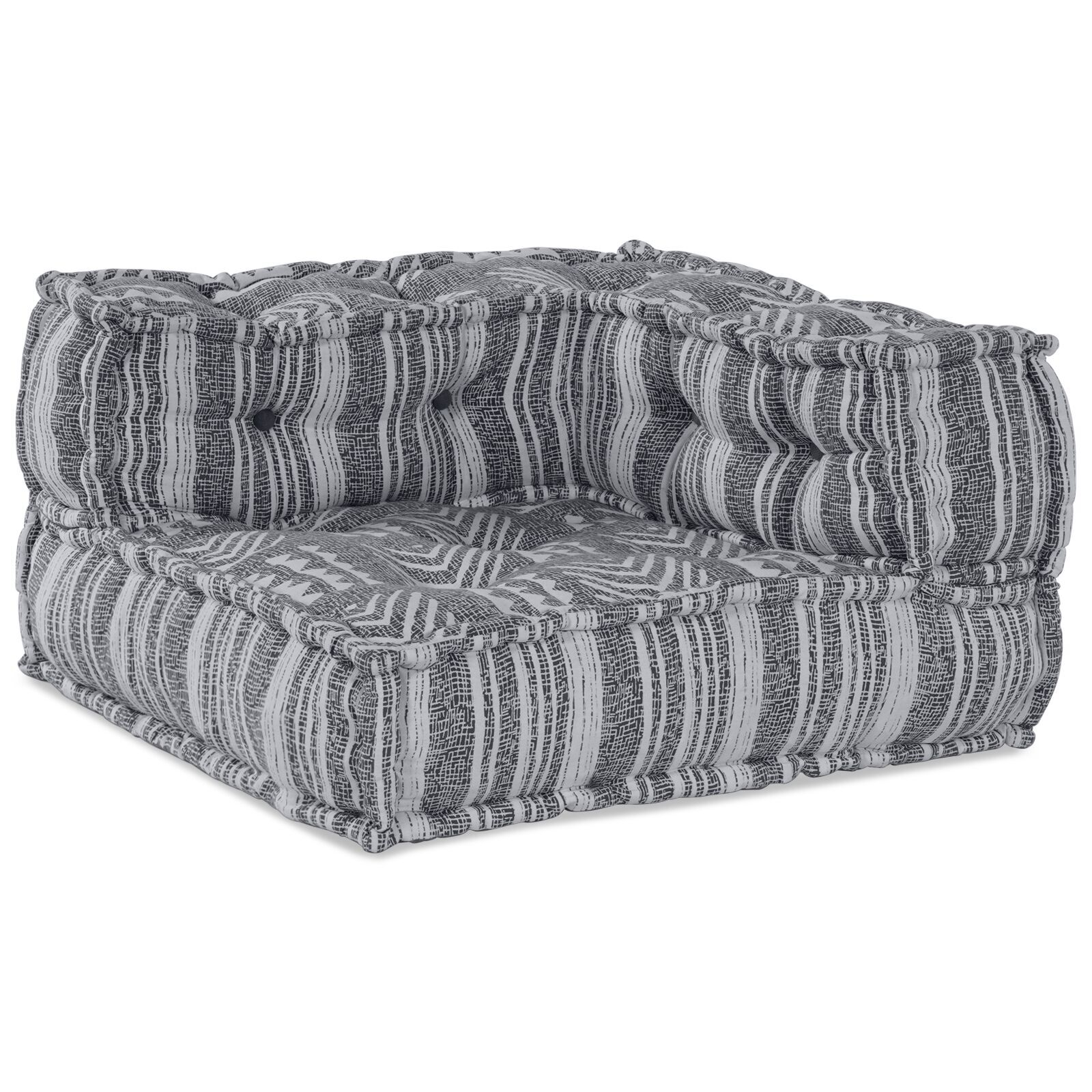 vidaXL Canapea Pouffe Modulară pentru 4 Persoane, care se transformă într-un pat, din material gri deschis. vidaXL Canapea Pouffe Modulară pentru 4 Persoane, care se transformă într-un pat, din material gri deschis.